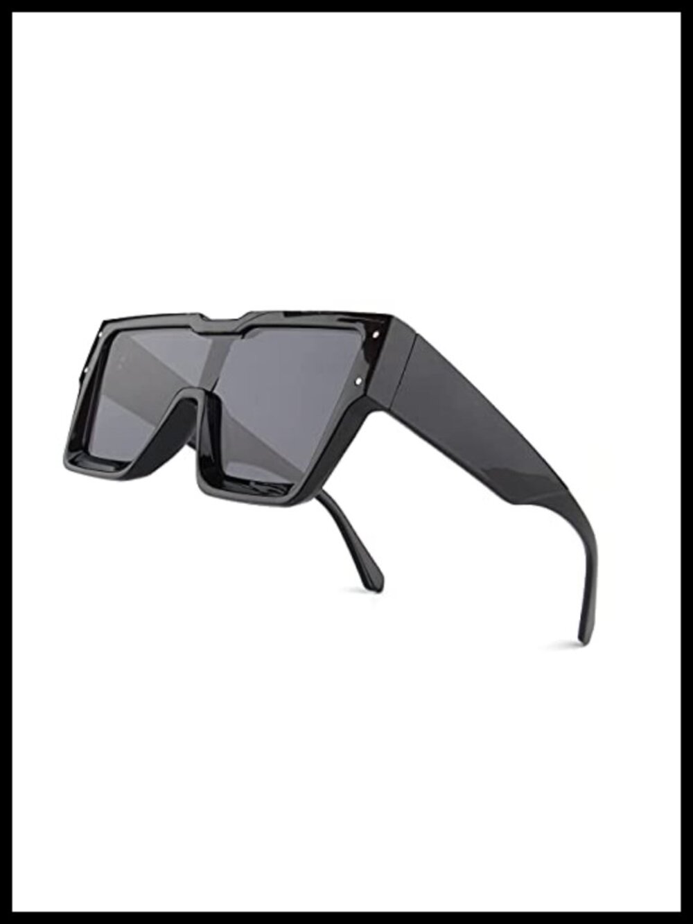 Oversized Wraparound Sunglasses UV400 Protection Unisex Rimless